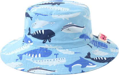 UPF50+ Wide Brim Sun Hat Boys Girls Sun Protection Hat Zoo Beach Swim Safari Bucket Hat for Baby Toddler Kid