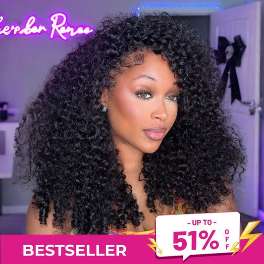 【New Arrival】Isee HAIR 250% Density Burmese Curly Wear Go Half Wig Invisifit Strap Flip over Wig for Beginners#Iseehairbeauty#Iseebrandday#Fallfreshness
