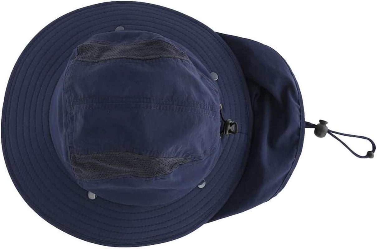 UPF 50+ Boys Sun Hat with Neck Flap Wide Brim Summer Beach Bucket Hat for Boys Girls Toddler Kids Safari Hat