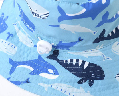 UPF50+ Wide Brim Sun Hat Boys Girls Sun Protection Hat Zoo Beach Swim Safari Bucket Hat for Baby Toddler Kid