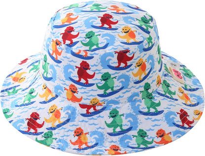 UPF50+ Wide Brim Sun Hat Boys Girls Sun Protection Hat Zoo Beach Swim Safari Bucket Hat for Baby Toddler Kid
