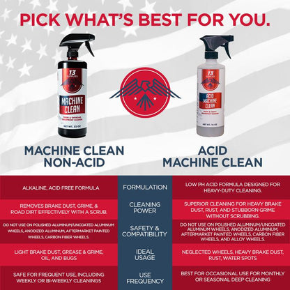 13 Supplies Machine Clean Bundle: Machine Clean & Acid Machine Clean,