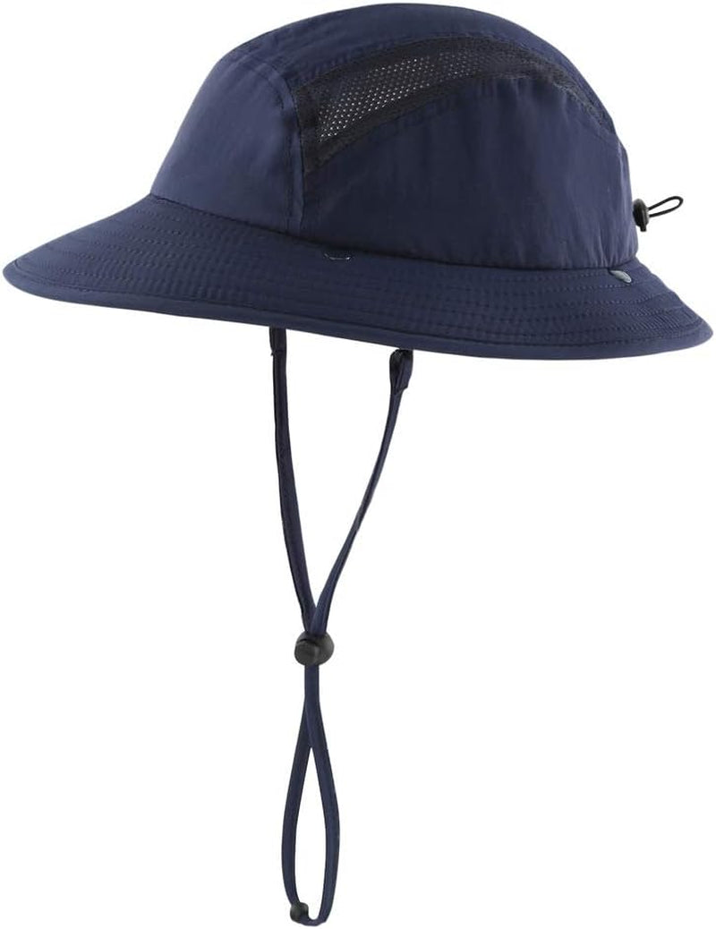 UPF 50+ Boys Sun Hat with Neck Flap Wide Brim Summer Beach Bucket Hat for Boys Girls Toddler Kids Safari Hat
