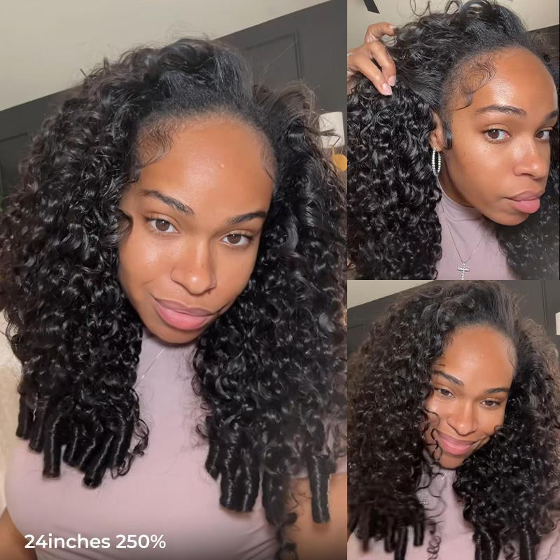 【New Arrival】Isee HAIR 250% Density Burmese Curly Wear Go Half Wig Invisifit Strap Flip over Wig for Beginners#Iseehairbeauty#Iseebrandday#Fallfreshness