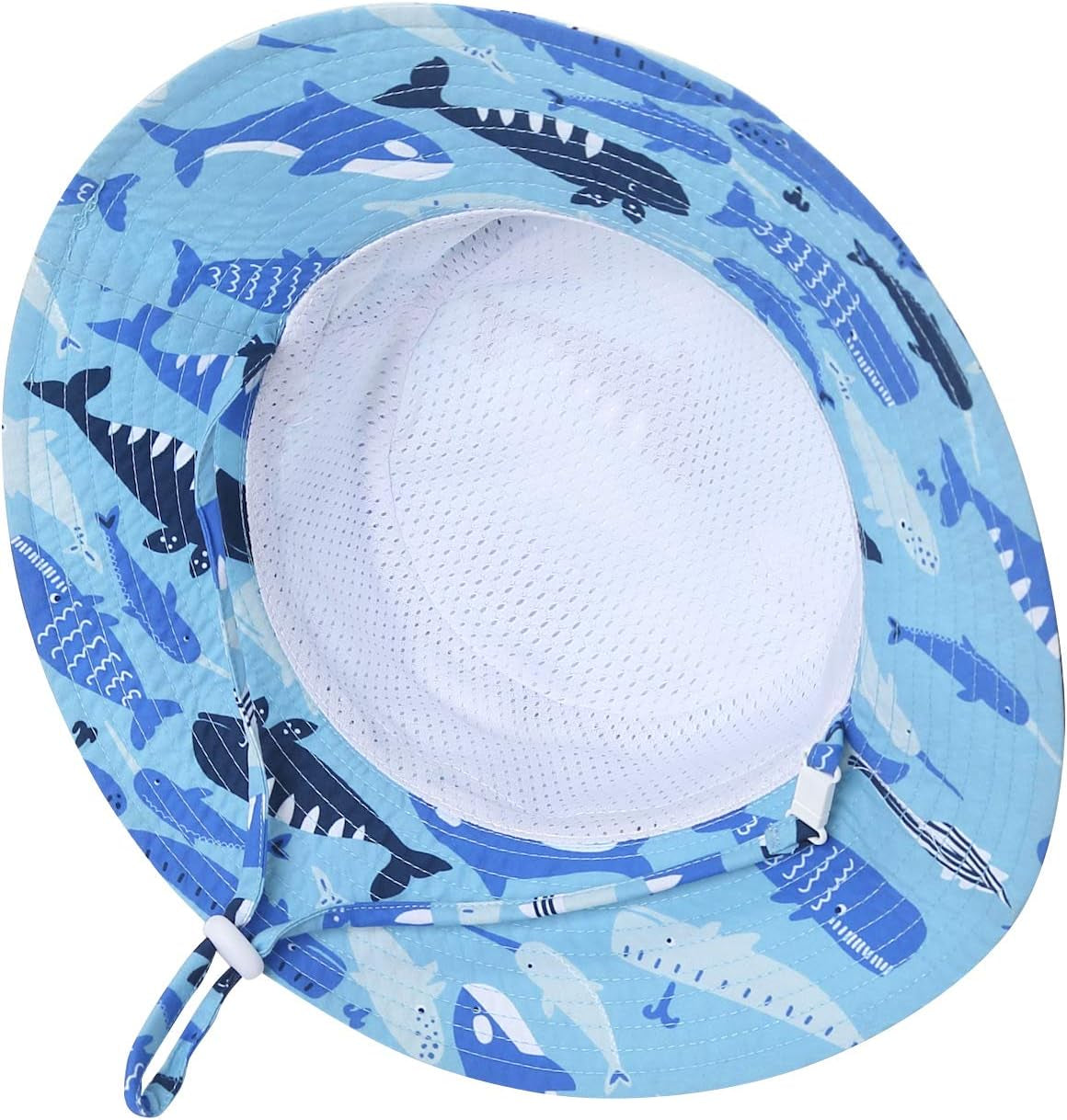 UPF50+ Wide Brim Sun Hat Boys Girls Sun Protection Hat Zoo Beach Swim Safari Bucket Hat for Baby Toddler Kid