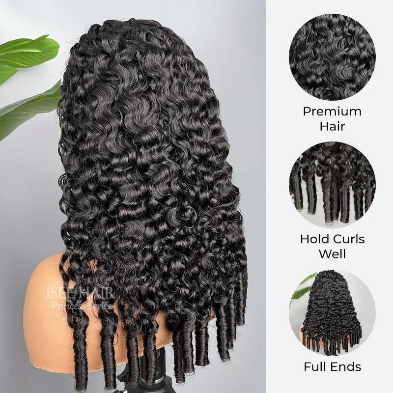 【New Arrival】Isee HAIR 250% Density Burmese Curly Wear Go Half Wig Invisifit Strap Flip over Wig for Beginners#Iseehairbeauty#Iseebrandday#Fallfreshness