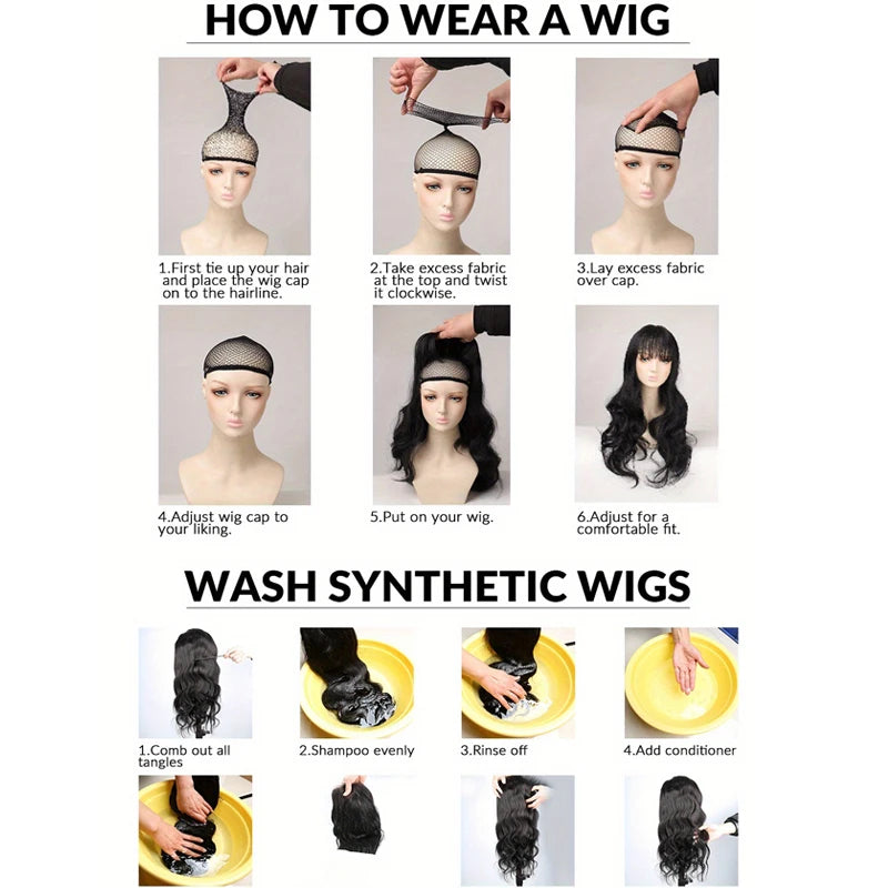 Synthetic Fluffy Natural Wave Wavy Curly Hair Wigs with Hat Baseball Cap Naturally Connect Adjustable Hat Wig