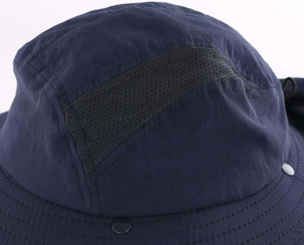 UPF 50+ Boys Sun Hat with Neck Flap Wide Brim Summer Beach Bucket Hat for Boys Girls Toddler Kids Safari Hat
